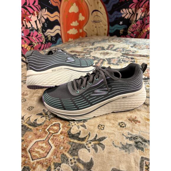 Sketchers Max Cushion Elite 2.0 Charcoal/Lavender Comfort Sneakers W Size US 10 - Picture 2 of 16